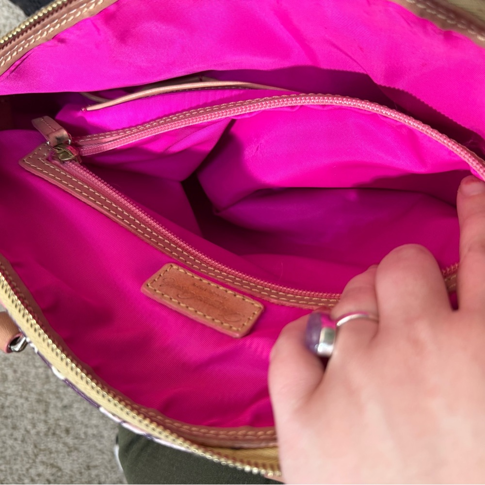 Dooney & Bourke Purple Princess-Print Satchel - Picture 11 of 16